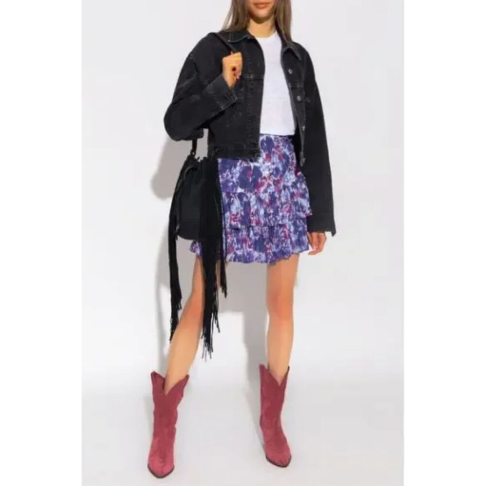 Isabel Marant Etoile Naomi Jupe Mini Skirt‎ EU36/US4 Ditsy Floral Smocked Tiered
